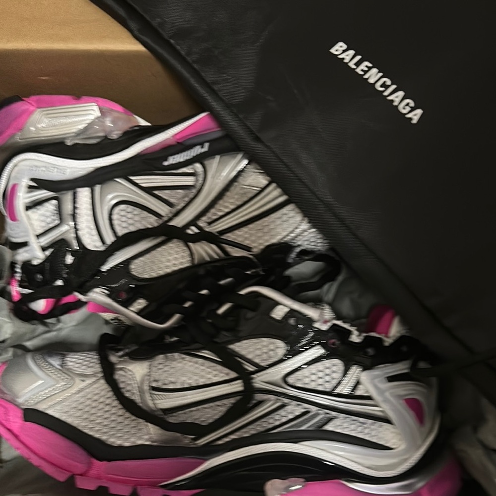 Balenciaga Pink and Black Sneakers